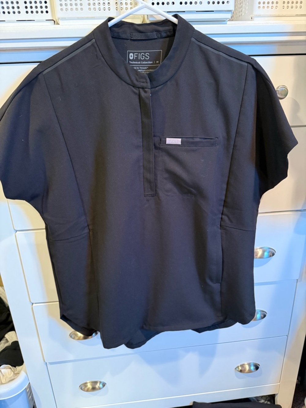 FIGS Montex black scrub top